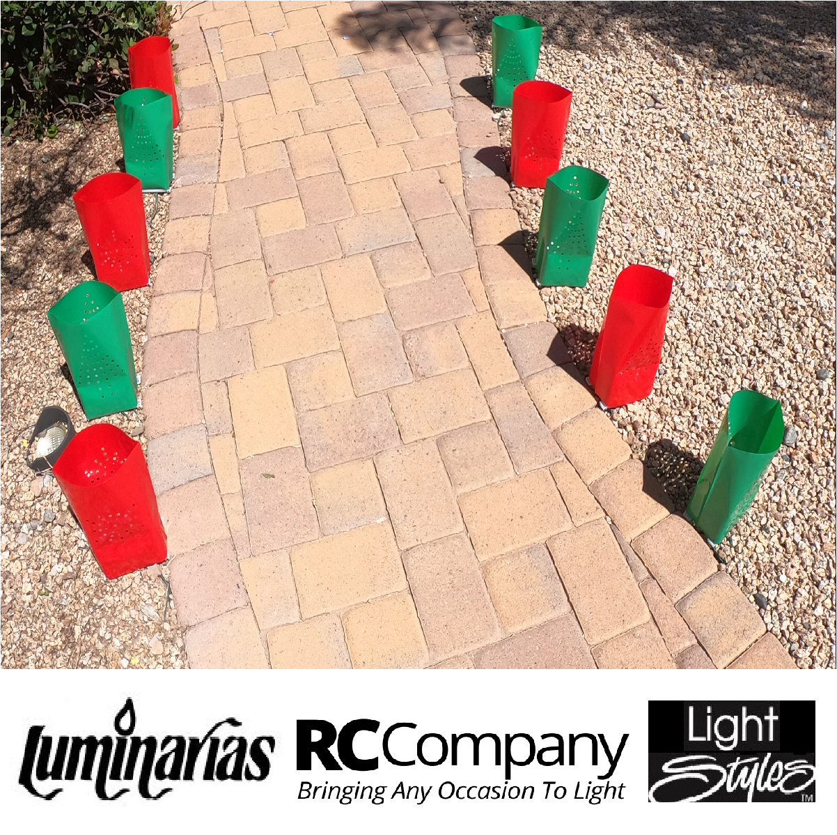 Company Luminarias Set More & & Luminarias – Christmas Electric Die-Cut – LED Red RC Green