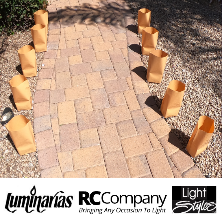 LED Kraft Brown Electric Luminarias Set RC Company Luminarias & More
