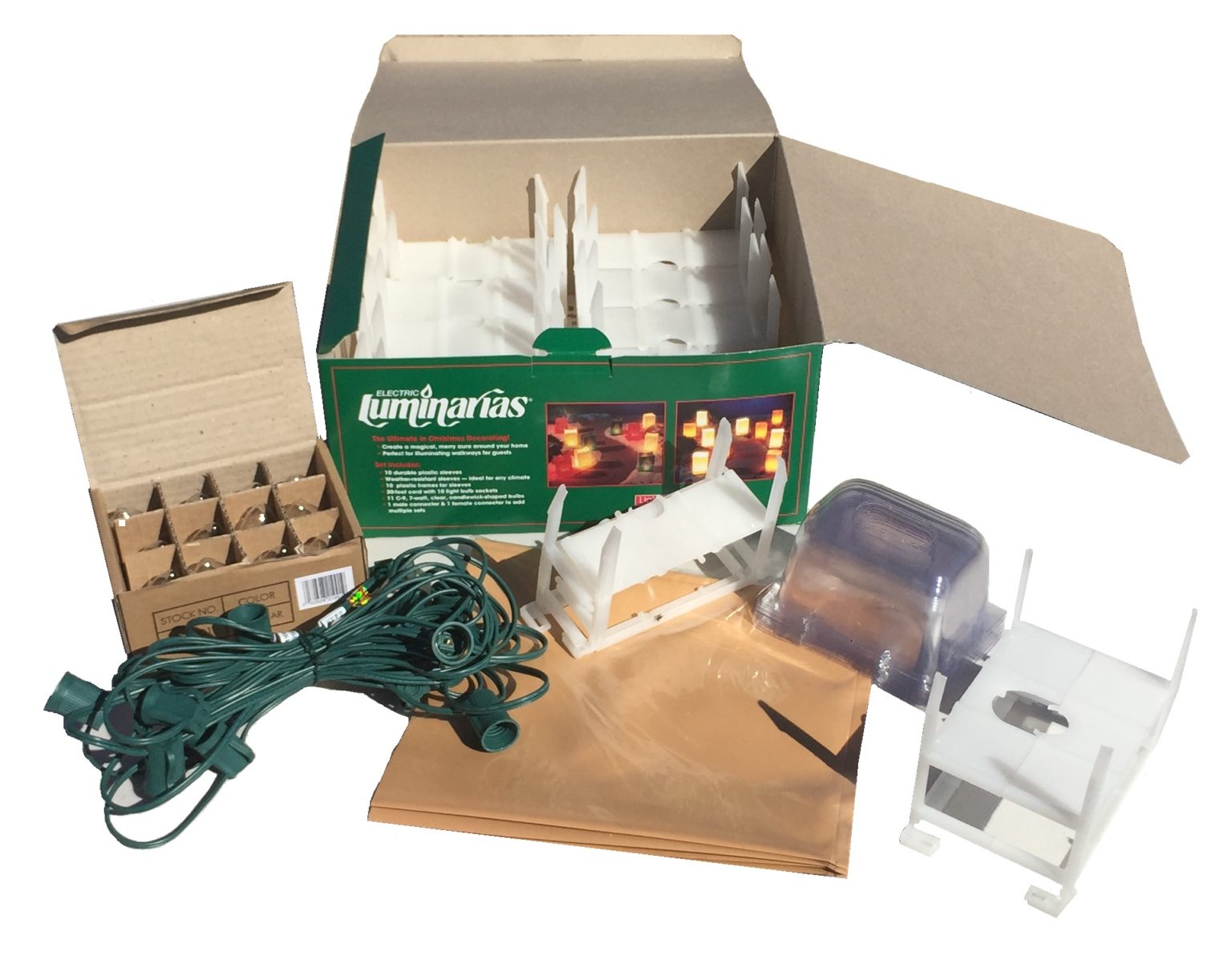 LED Kraft Brown Electric Luminarias Set RC Company Luminarias & More
