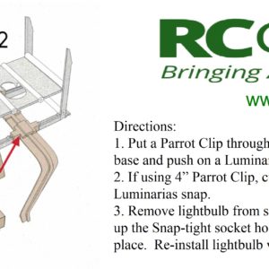 Snaps Directions from RC Company. Use with RC Company's Luminarias and Parrot Clips.