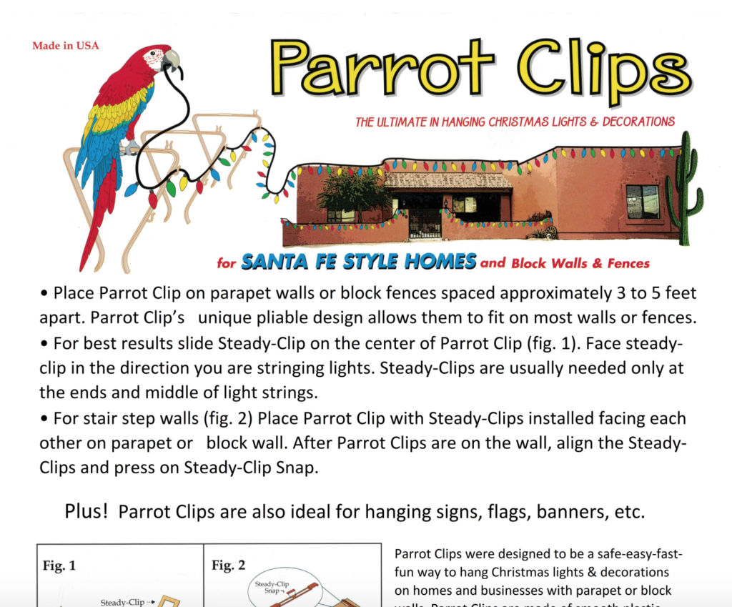 Parrot Clips 8 Inch 5 clip set – RC Company – Luminarias & More