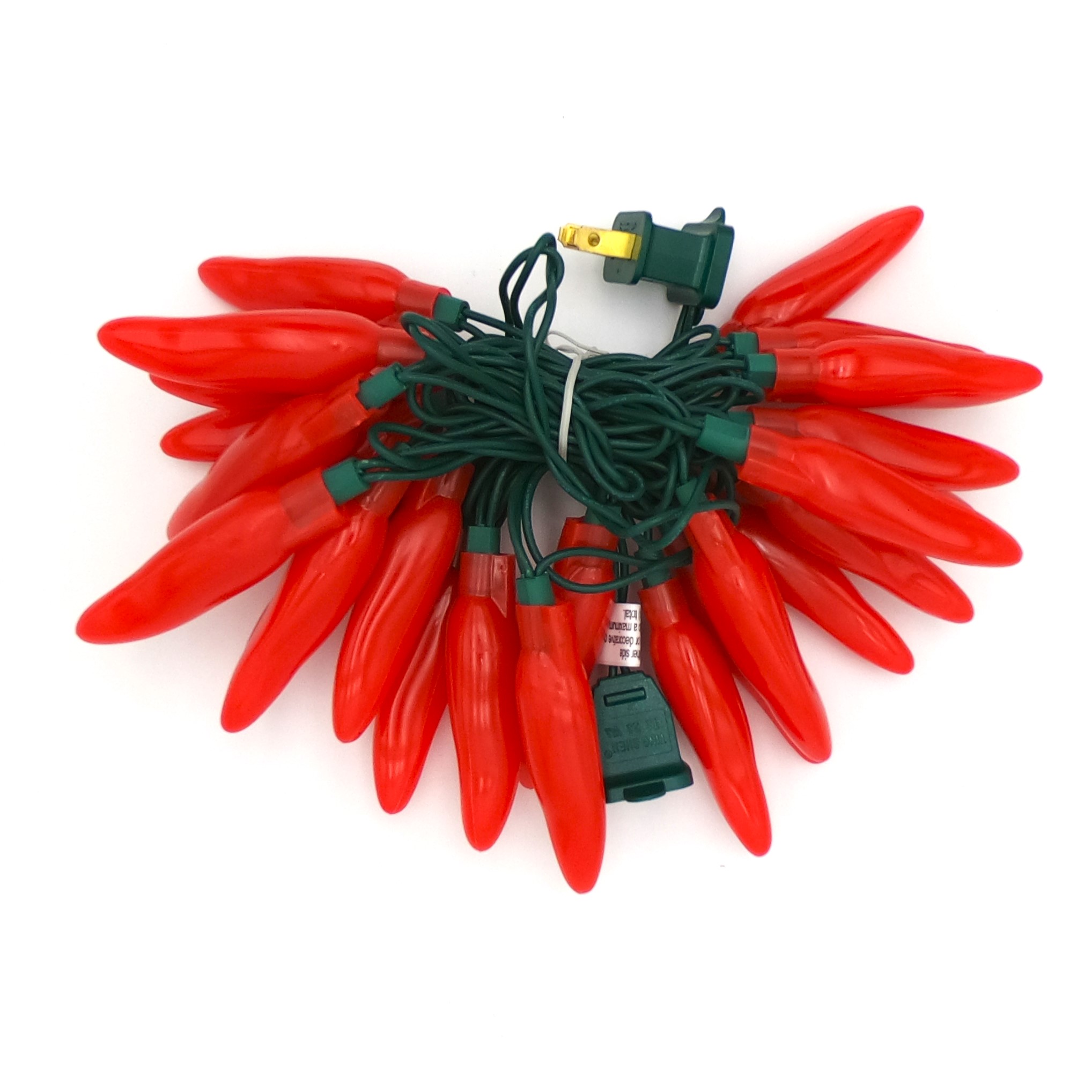 C16025 25 LED Red Chili Pepper Lights bunched by RC Company LLC