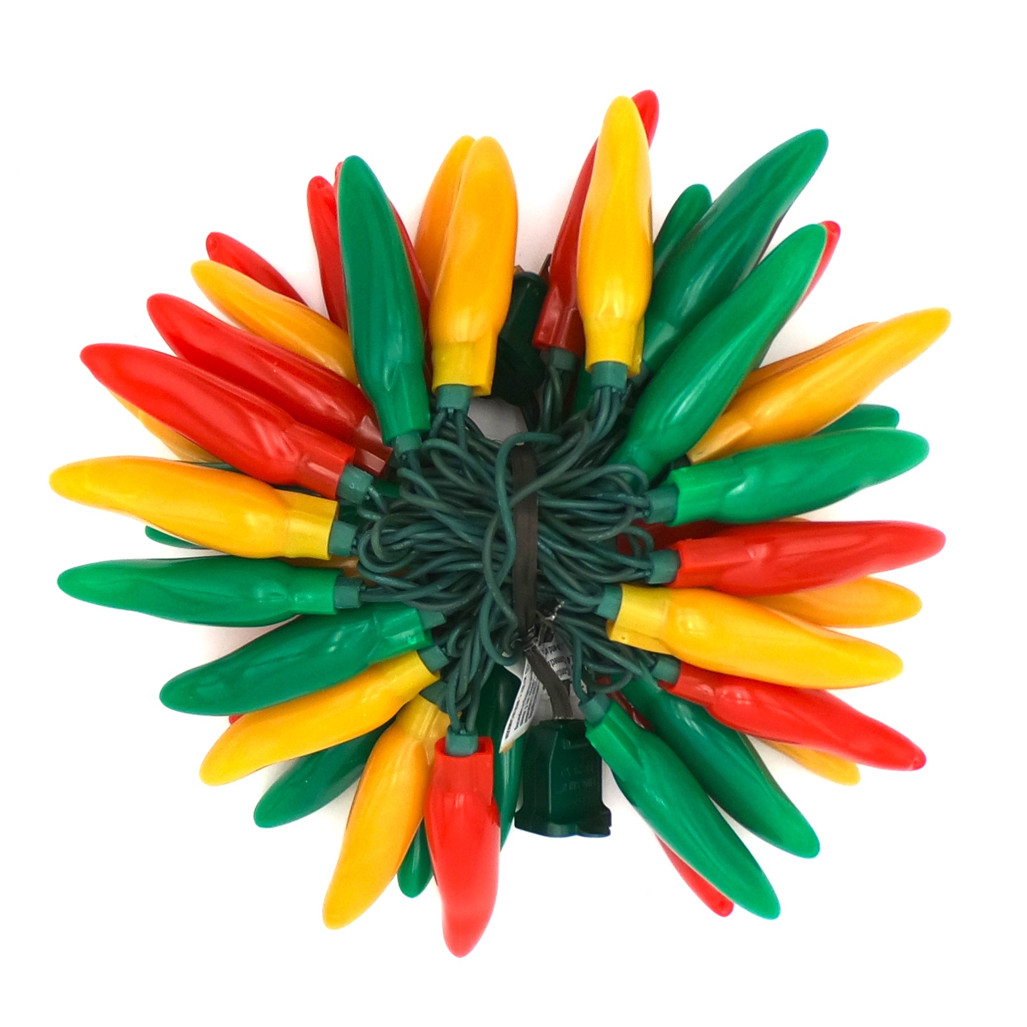 C16150 50 LED Multi-Color Chili Pepper Lights bunched by RC Company LLC