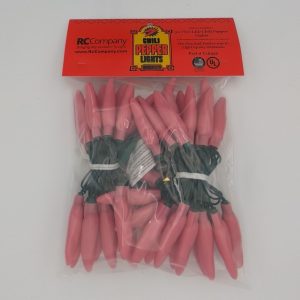 C16550 50 Pink LED Chili Pepper Lights front by RC Company LLC