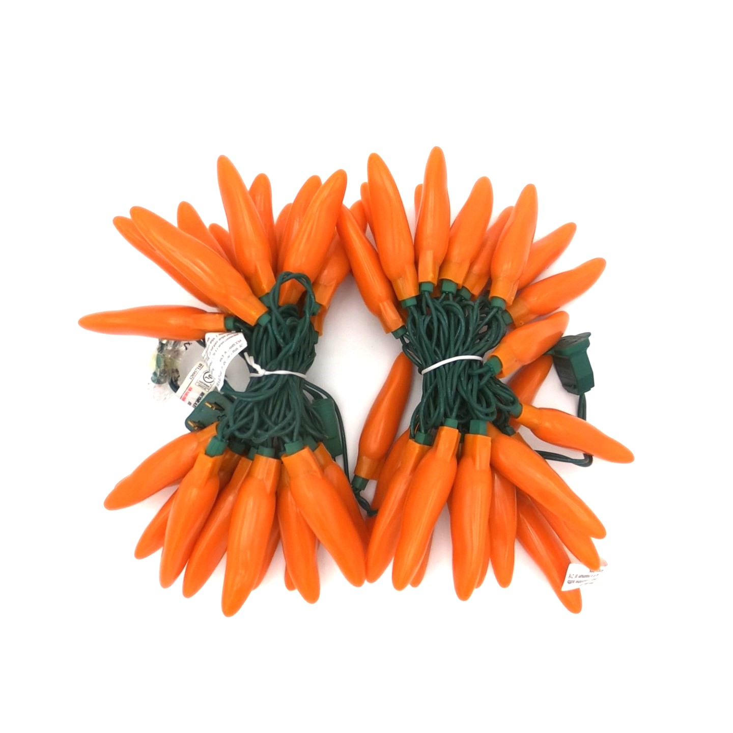 C16750 50 LED Orange Chili Pepper Lights bunched by RC Company LLC