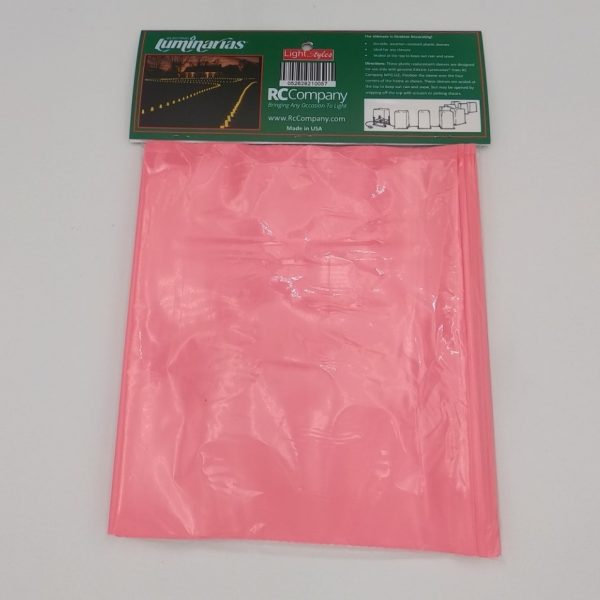 L10062 10 pk Pink Luminarias Sleeves back by RC Company LLC