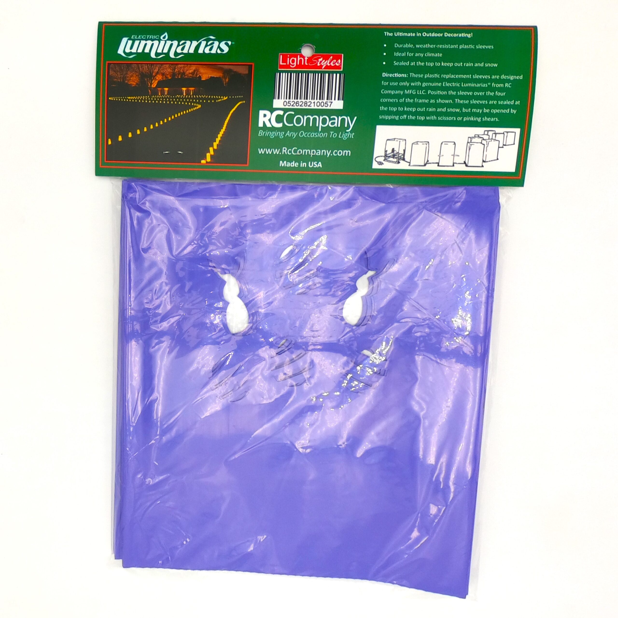 L10402 10 pack Pastel Purple Bunnies & Eggs Luminarias Sleeves Back by RC Company LLC