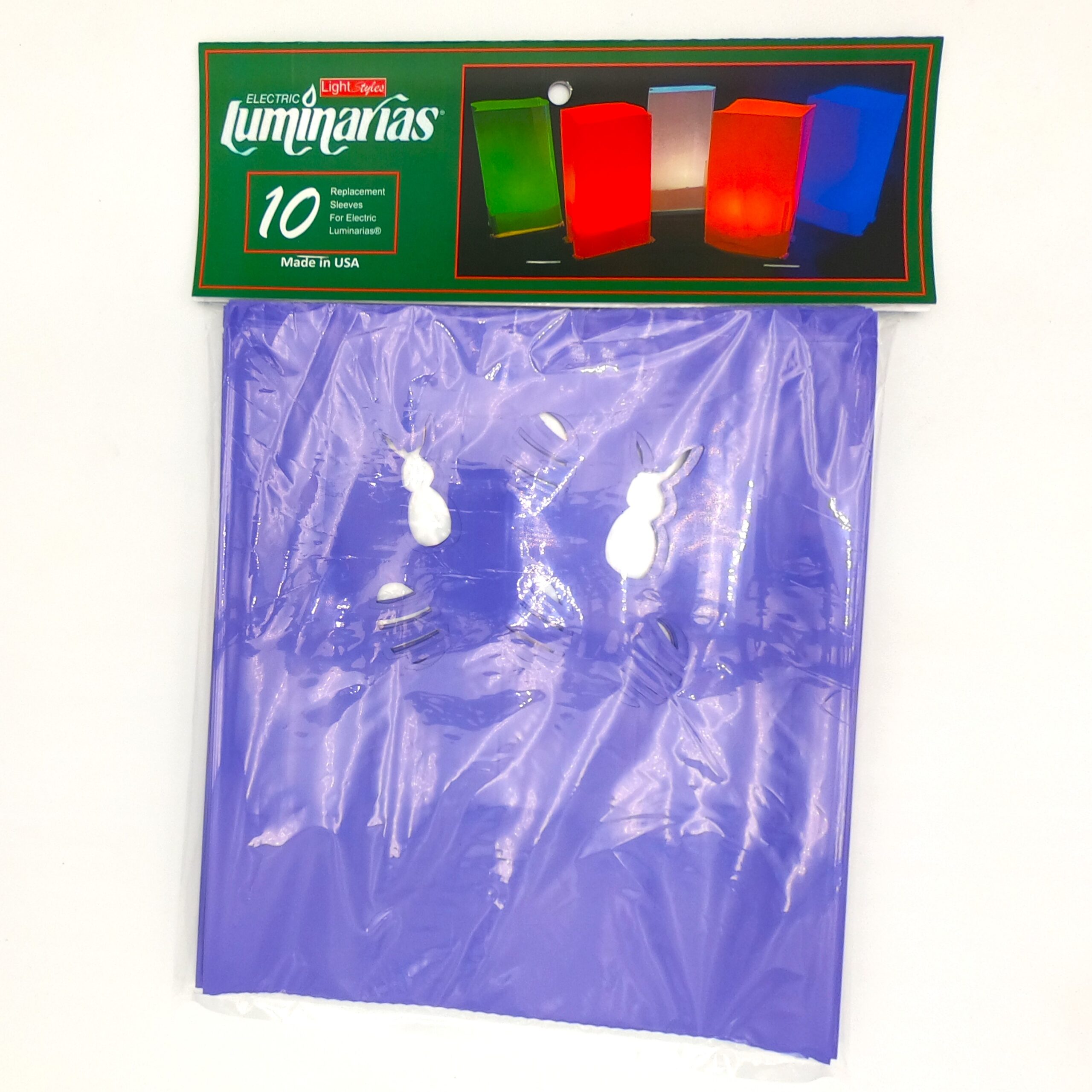 L10402 10 pack Pastel Purple Bunnies & Eggs Luminarias Sleeves Front by RC Company LLC