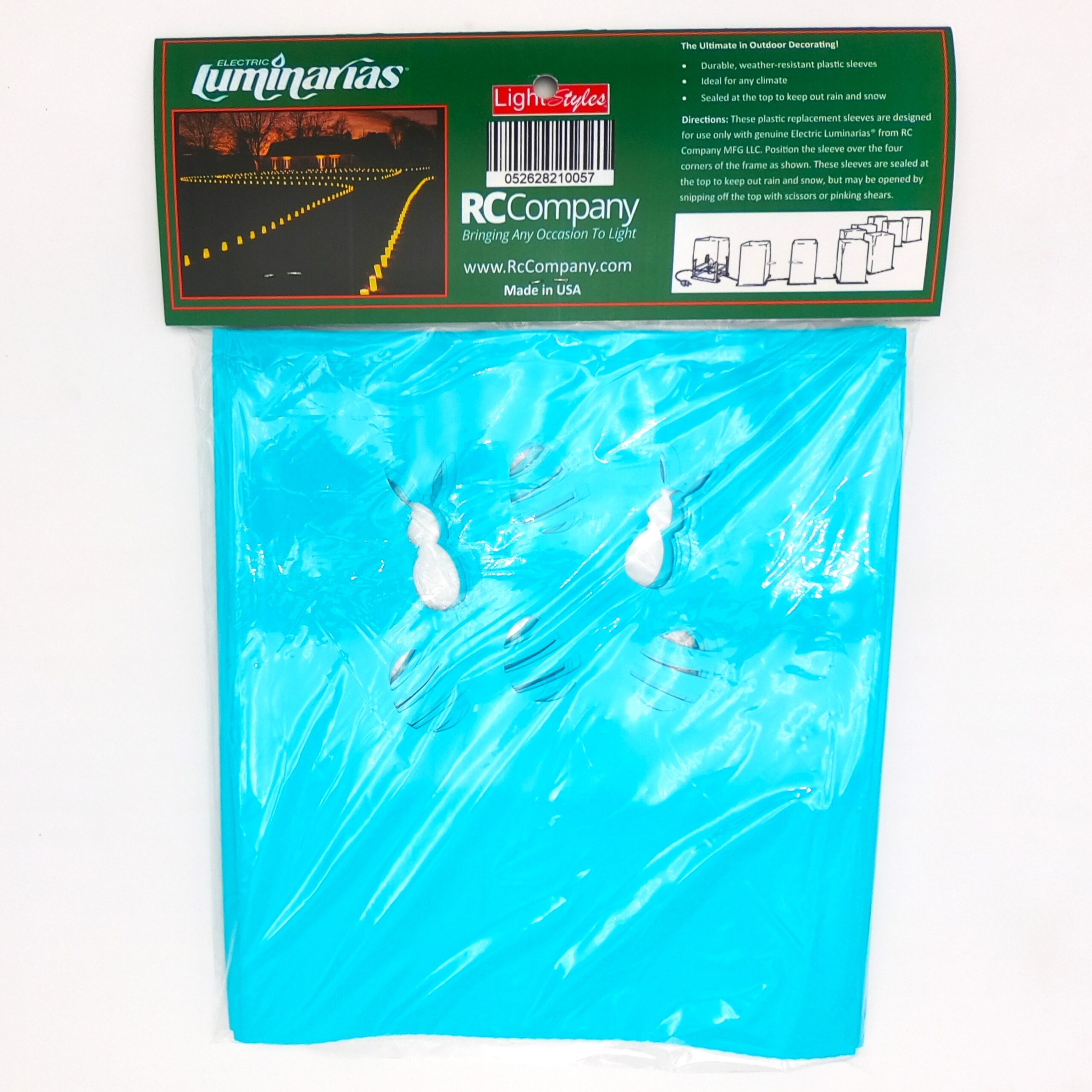 L10404 10 pack Pastel Blue Bunnies & Eggs Luminarias Sleeves Back by RC Company LLC