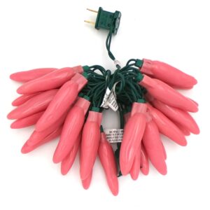 C16525 25 LED Pink Chili Pepper Lights Bunched by RC Company LLC