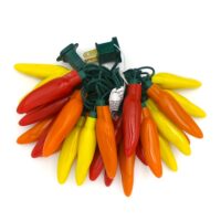 25 LED Thanksgiving Fall Orange, Yellow, & Red Chili Pepper Lights